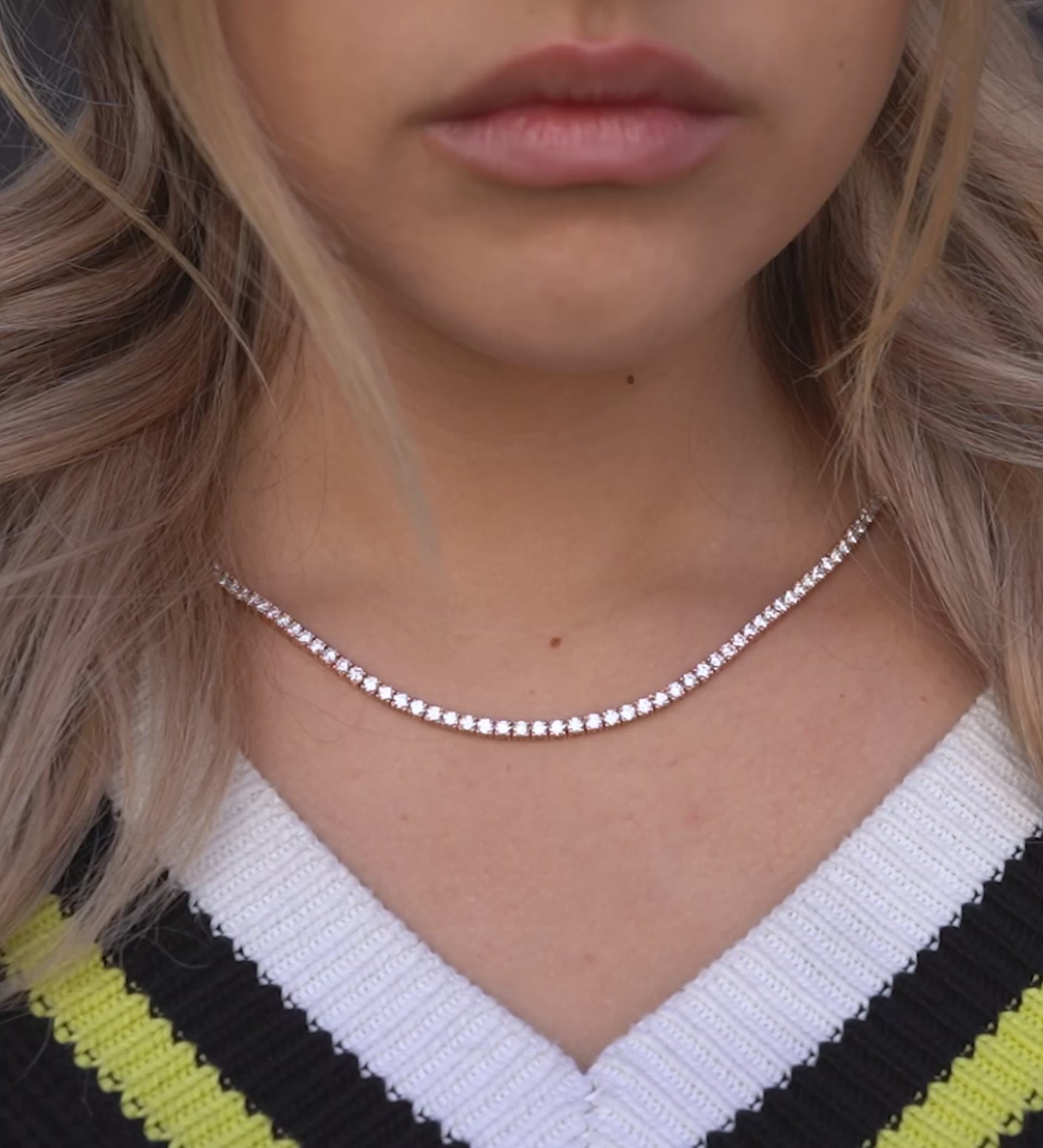 14K Rose Gold 12-Pointer Tennis Chain