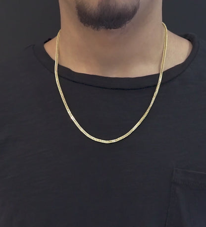 10K Yellow Gold Hollow Franco Chain 2.5mm