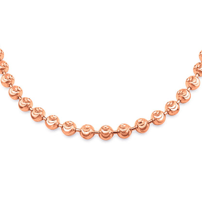 14k Solid Rose Gold Ball Bead Chain 4mm