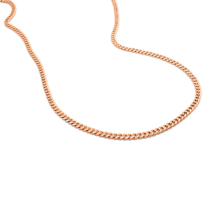 14k Solid Rose Gold Cuban Link Chain 4mm