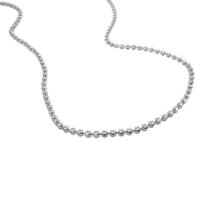 14k Solid White Gold Ball Bead Chain 4mm