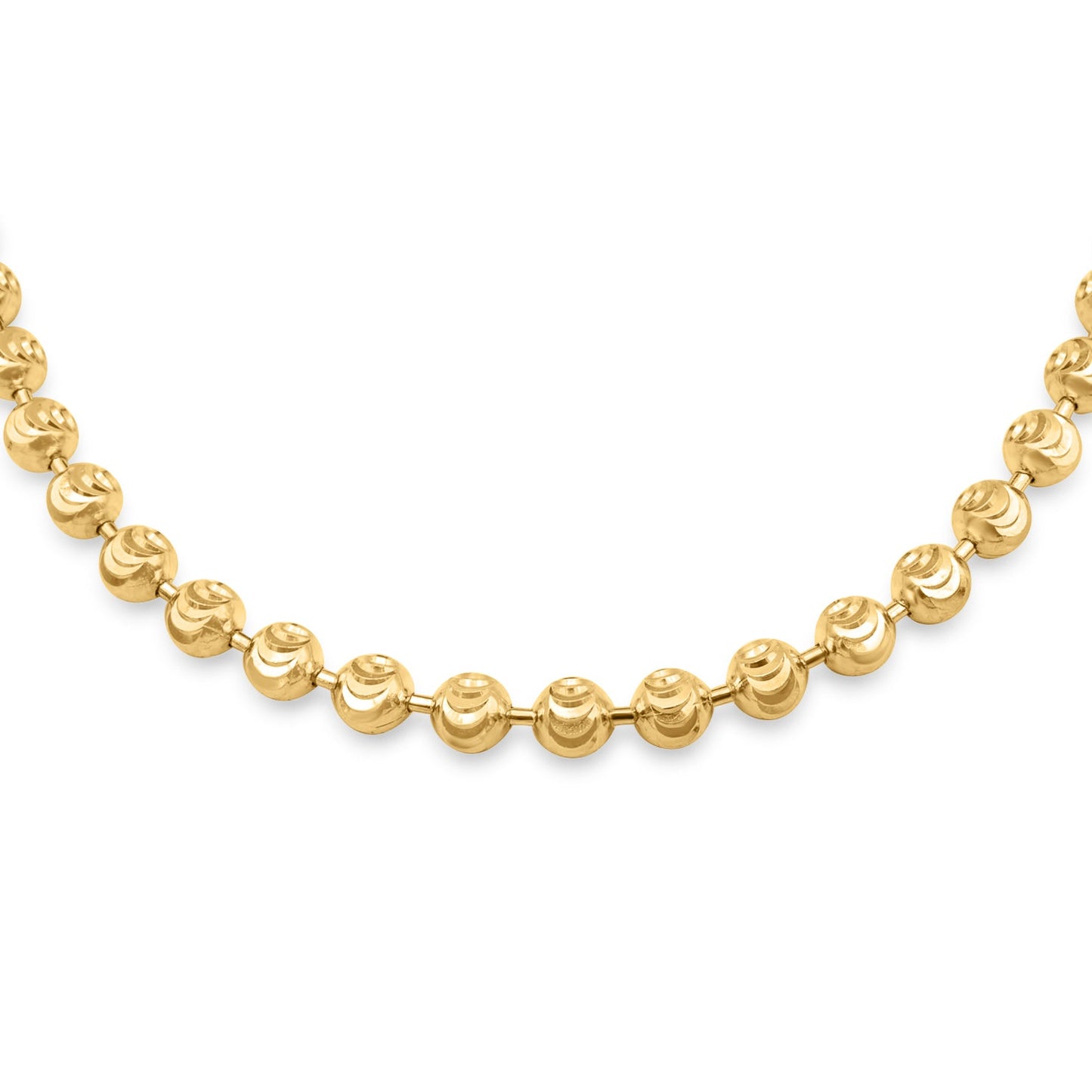 14k Solid Yellow Gold Ball Bead Chain 4mm