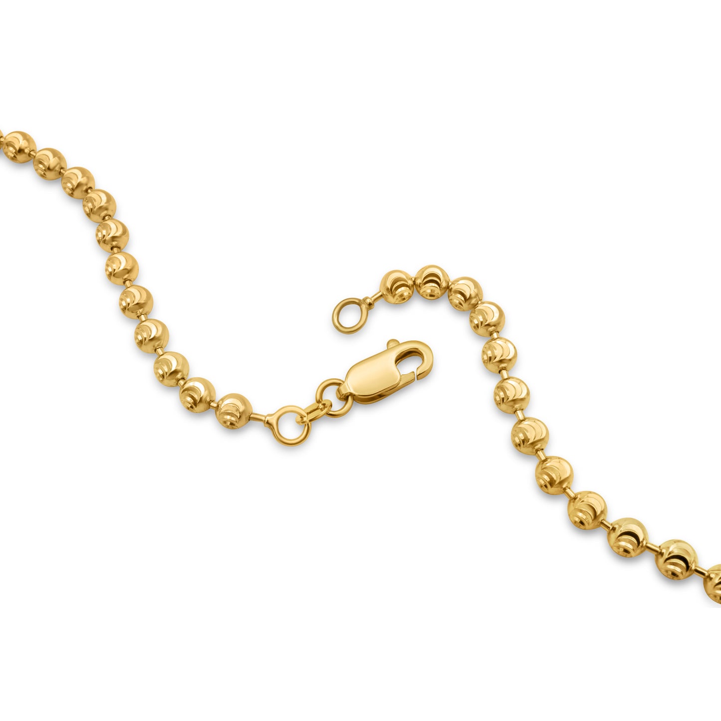 14k Solid Yellow Gold Ball Bead Chain 4mm