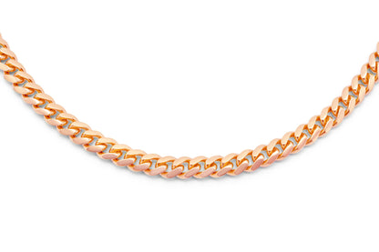 14k Solid Rose Gold Cuban Link Chain 4mm