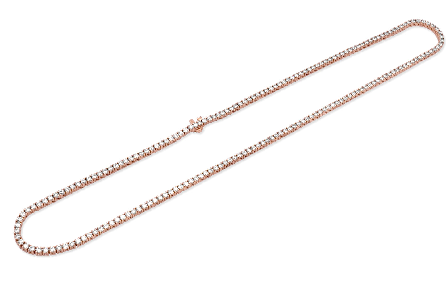 14K Rose Gold 5-Pointer Tennis Chain