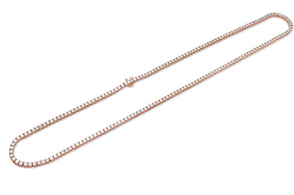 14K Solid Gold 7-Pointer Tennis Chain