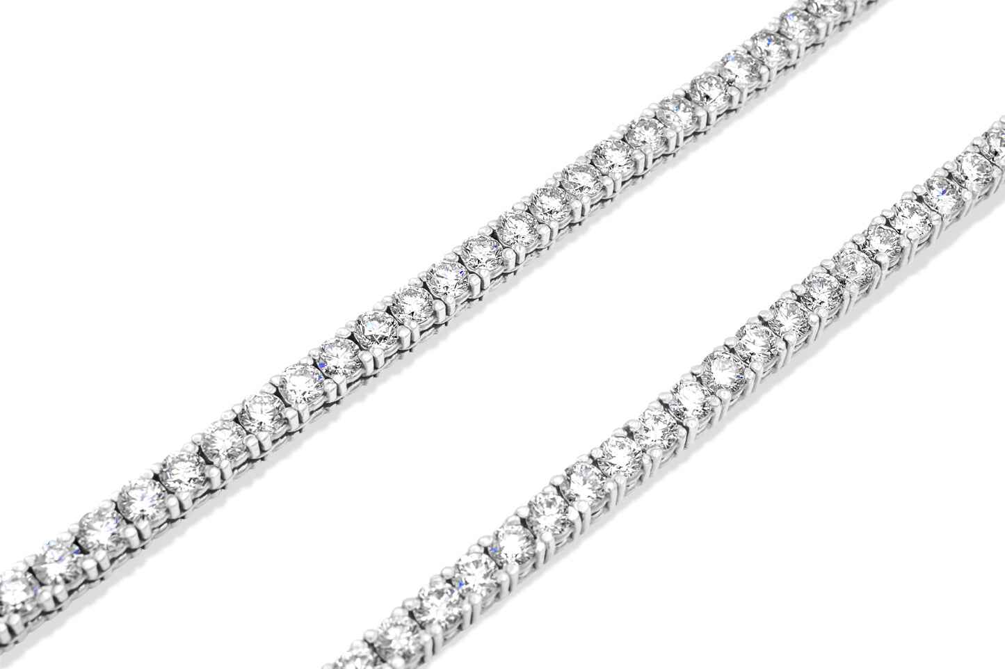 14K White Gold 5-Pointer Tennis Chain