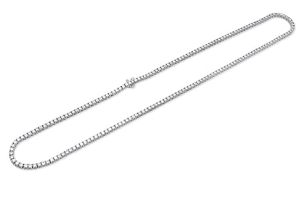 14K White Gold 5-Pointer Tennis Chain