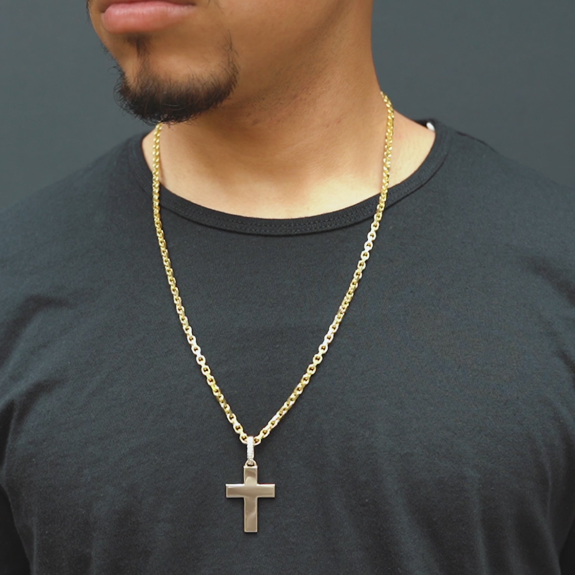 10k Customizable Diamond Cross Pendant 0.23 ctw