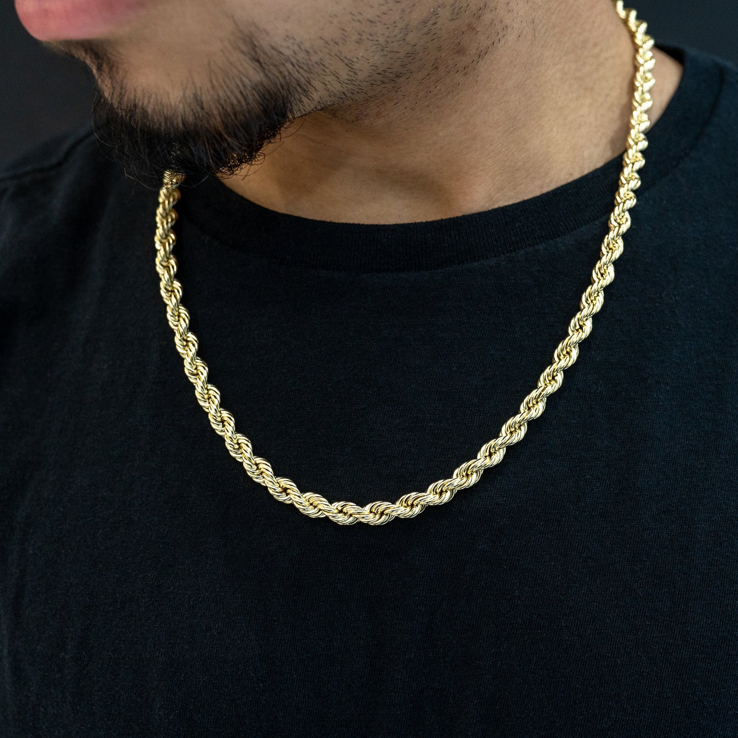 10K Gold Hollow Rope Chain 6mm