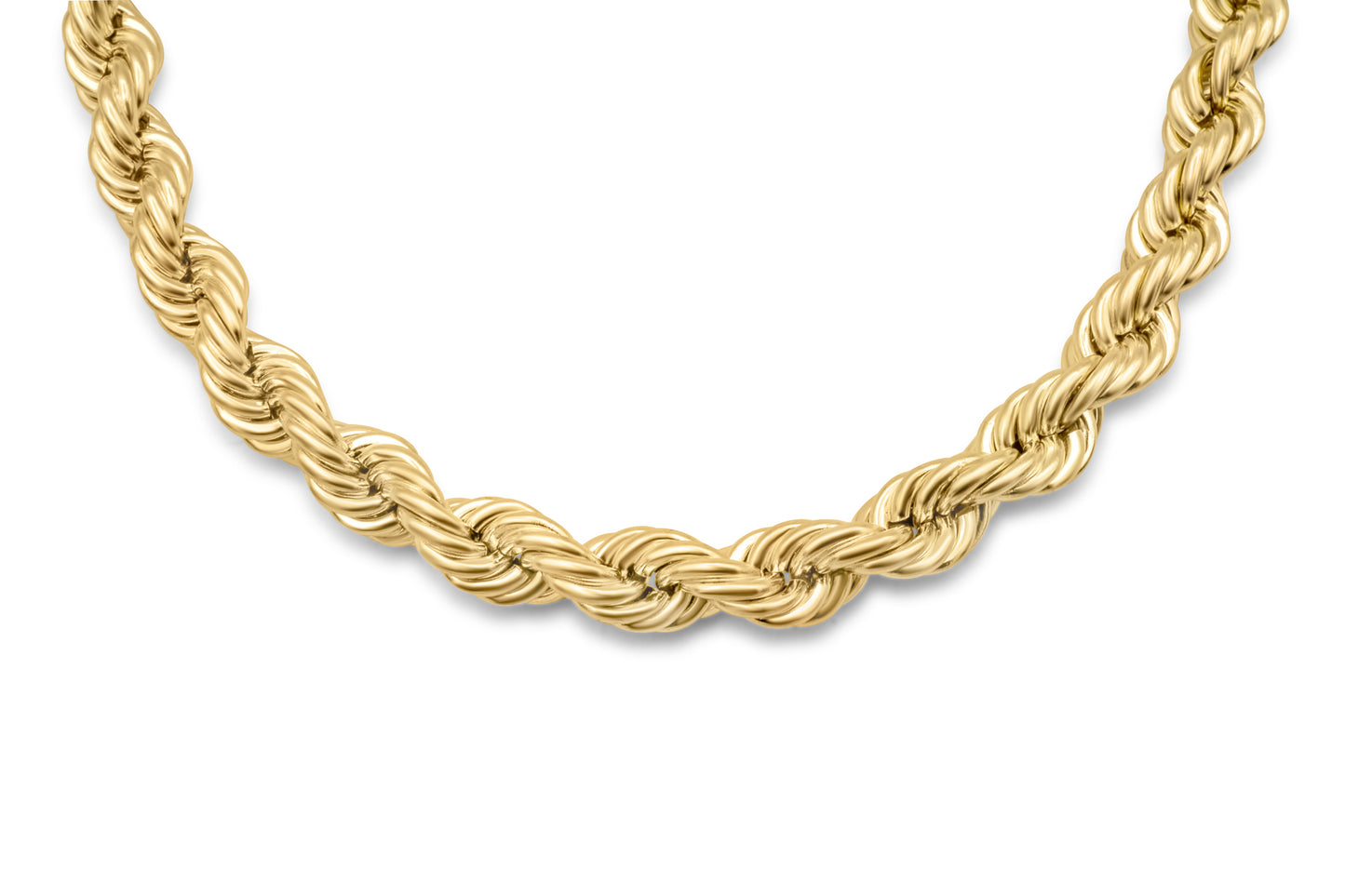 10K Yellow Gold Hollow Rope Chain 6mm