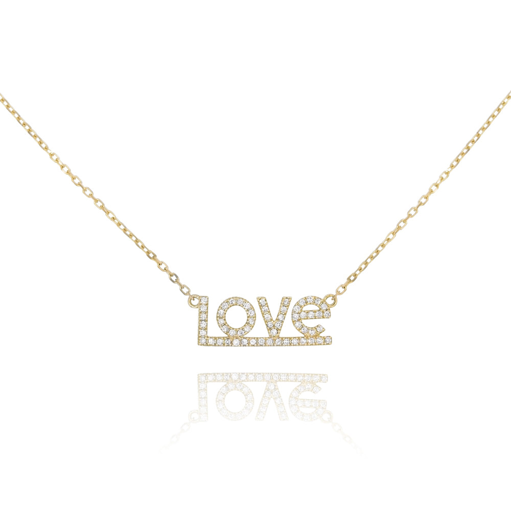 18k Yellow Gold Diamond "LOVE" Charm 0.23 ctw