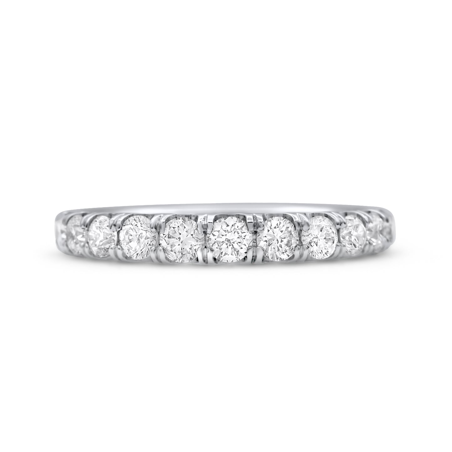 18K White Gold Diamond Wedding Band Ring 0.42ctw