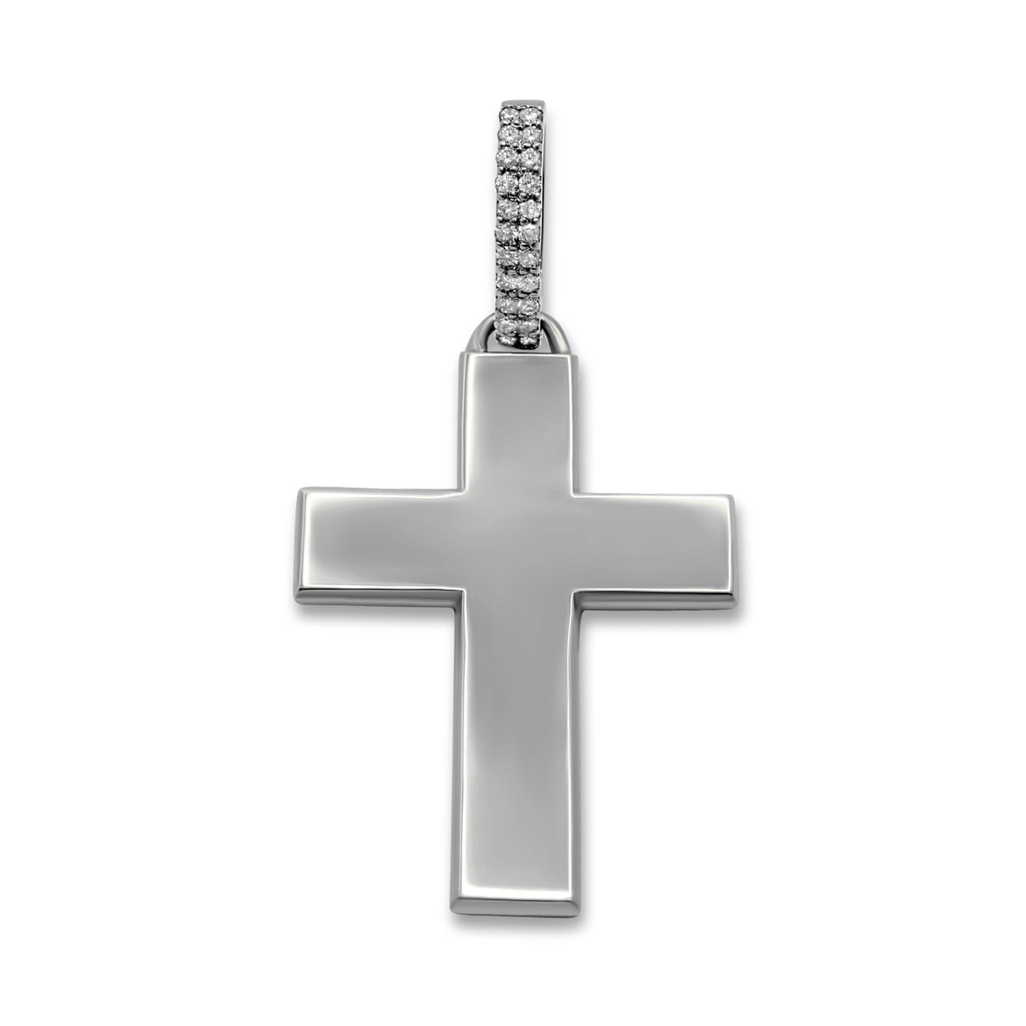 10k Customizable Diamond Cross Pendant 0.23 ctw