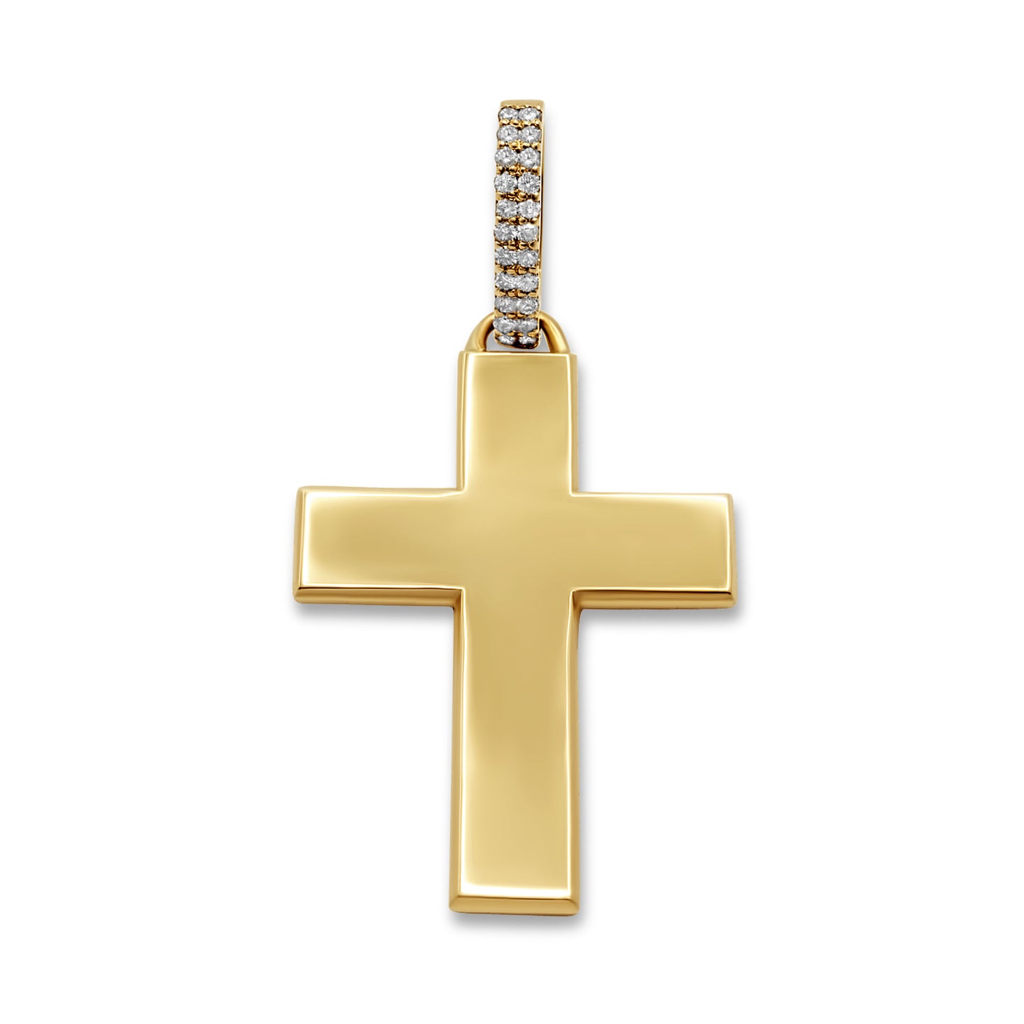 10k Customizable Diamond Cross Pendant 0.23ctw