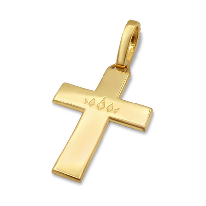 10k Customizable Diamond Cross Pendant 0.23 ctw