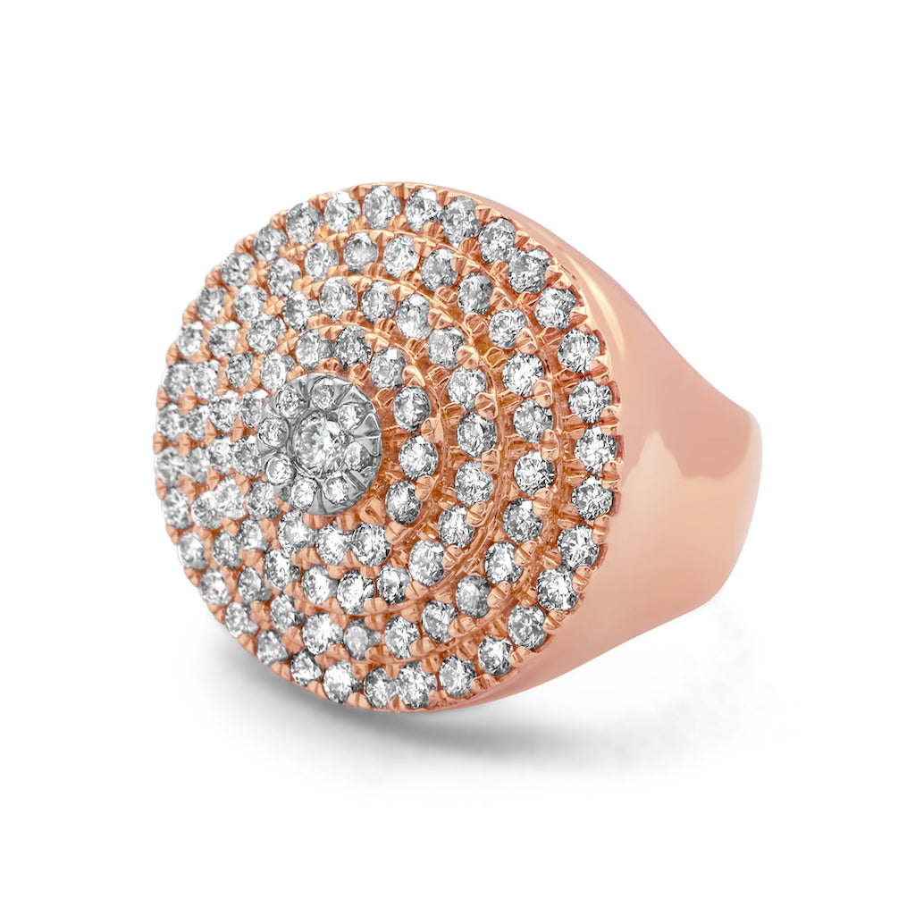 14k Rose Gold Diamond Ring 2.47ctw