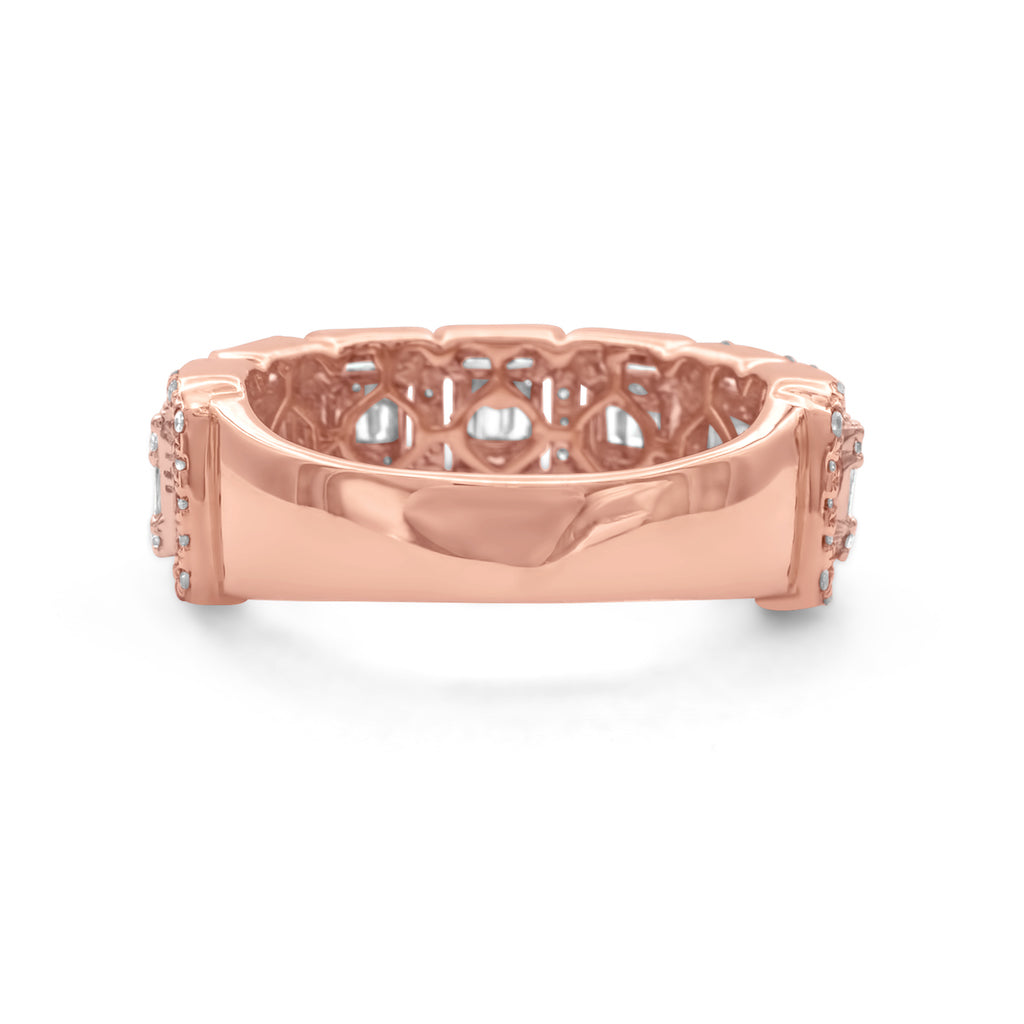 14k Rose Gold Diamond Baguette Ring 1.39ctw