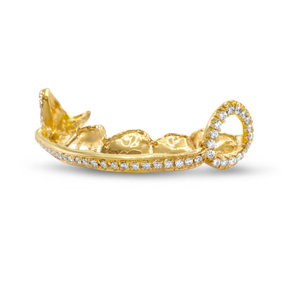 14K Yellow Gold Diamond Row (Top) Grill