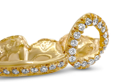 14K Yellow Gold Diamond Row (Top) Grill