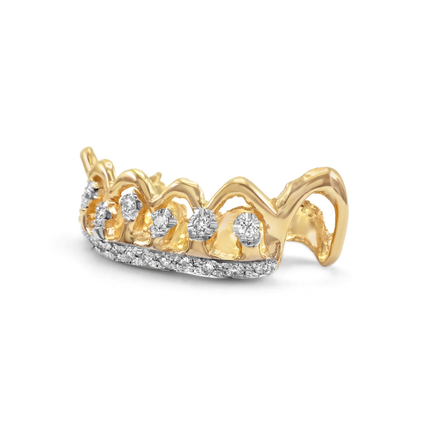 14K Yellow Gold Raining Stones (Bottom) Grill