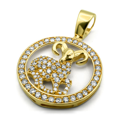 10K Yellow Gold Aries Diamond Pendant 1.57ctw