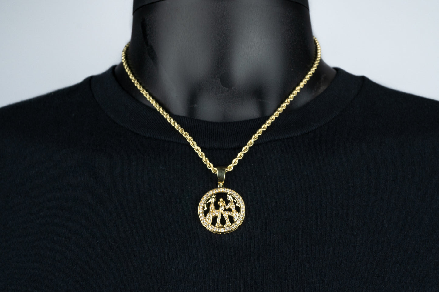 10K Yellow Gold Gemini Diamond Pendant 1.41 ctw