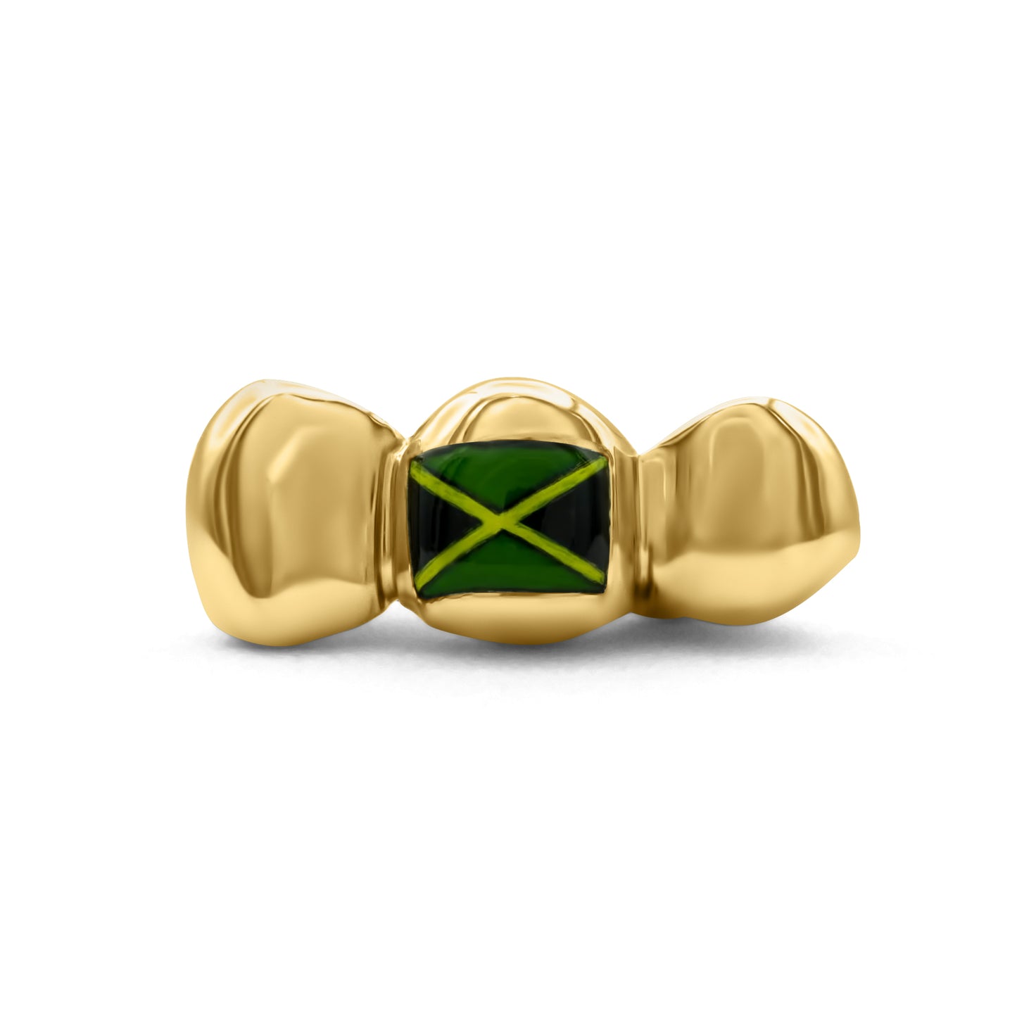 14K Yellow Gold Custom (Jamaica) Flag Grill