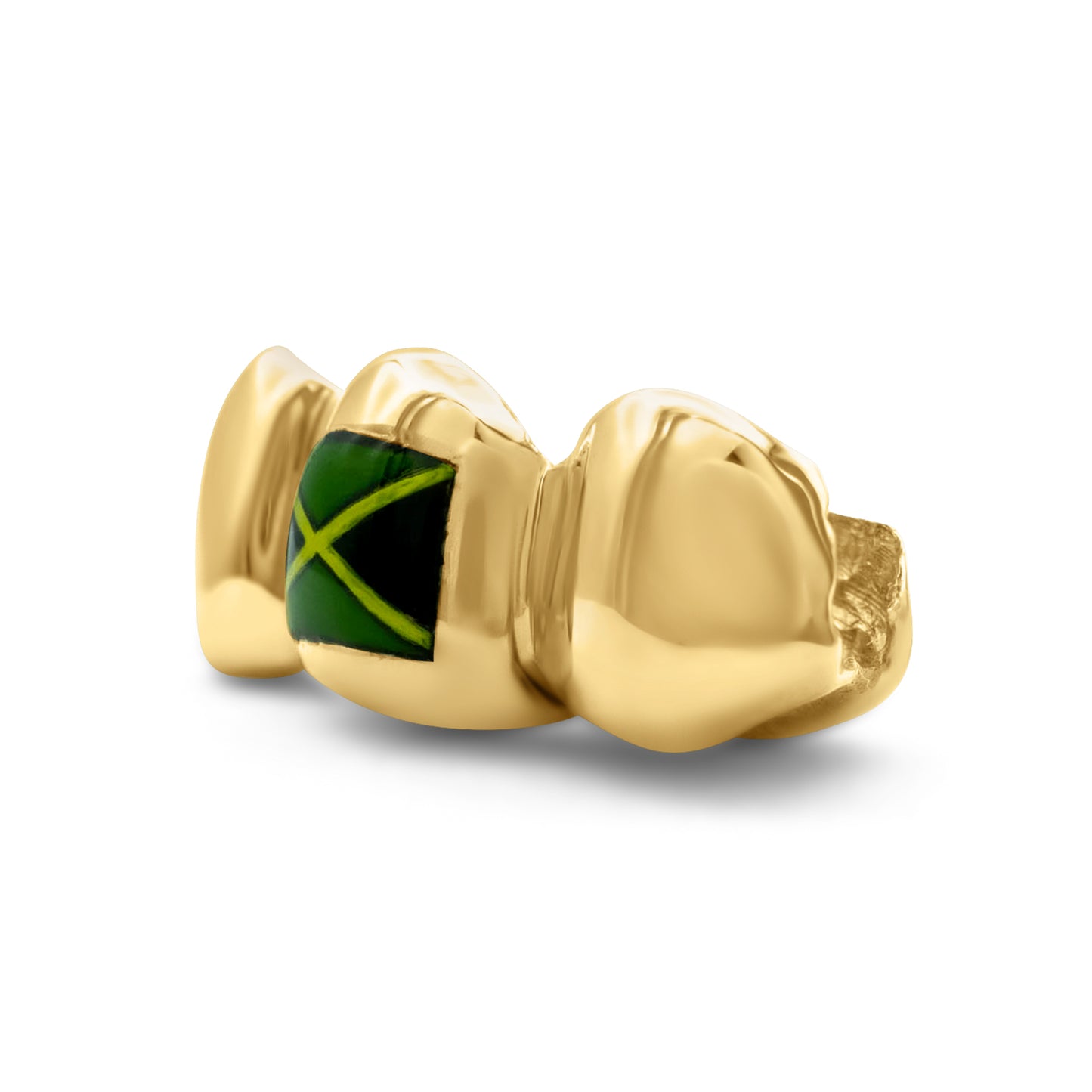 14K Yellow Gold Custom (Jamaica) Flag Grill