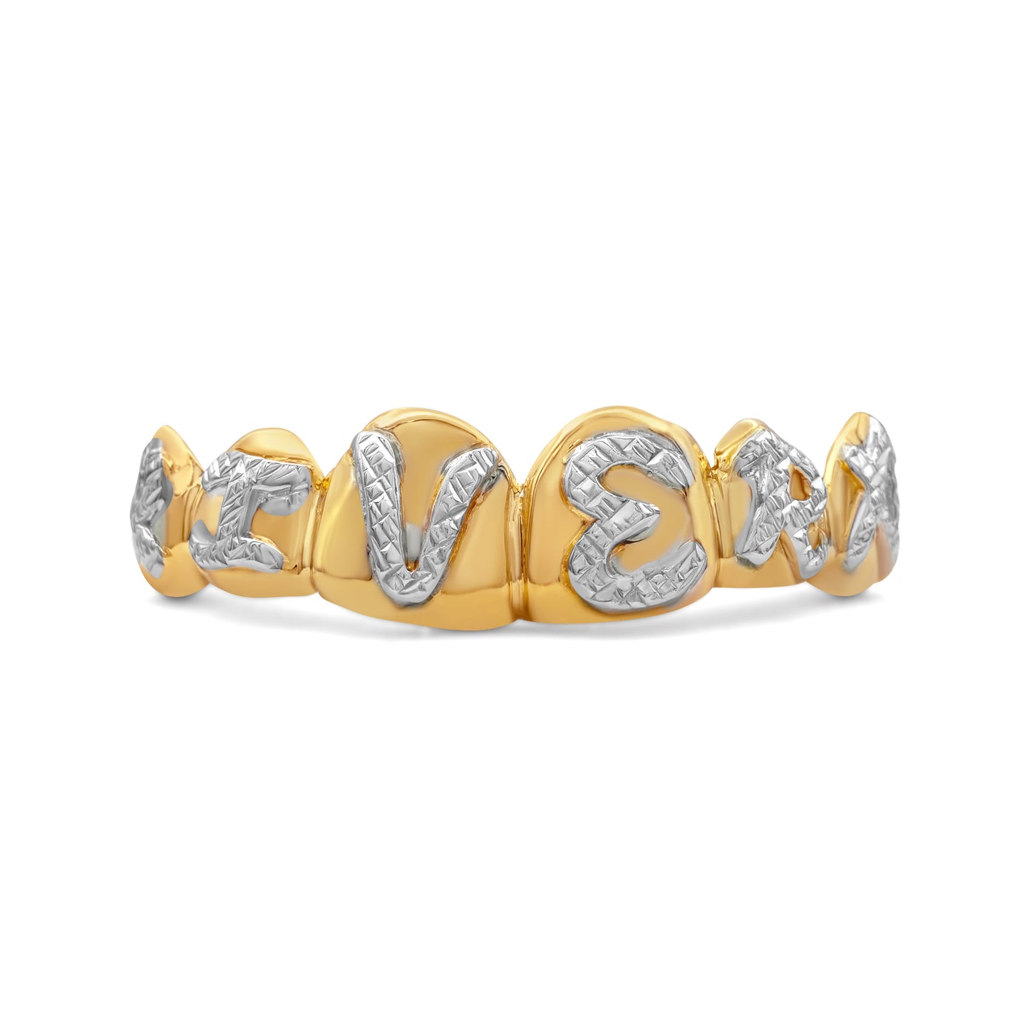 Custom Name 14K Yellow Gold (Top) Grill