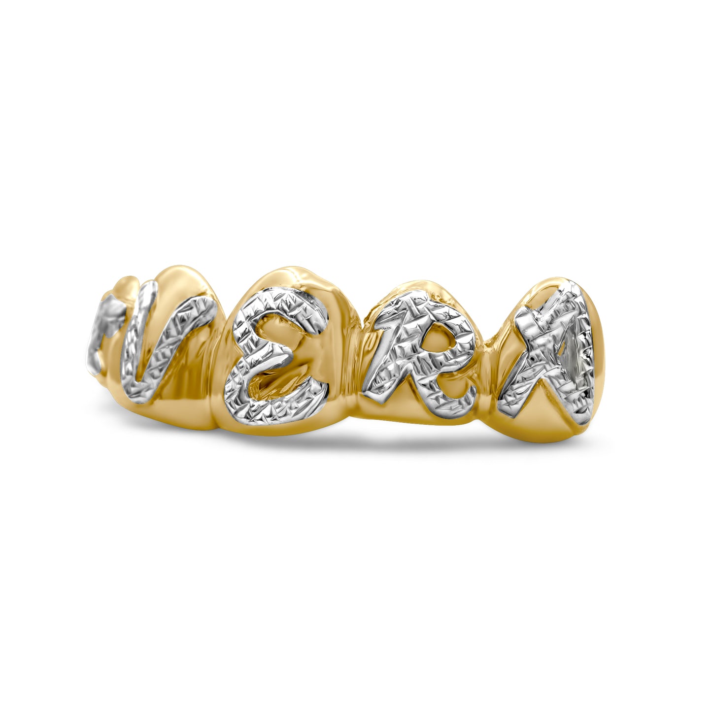 Custom Name 14K Yellow Gold (Top) Grill