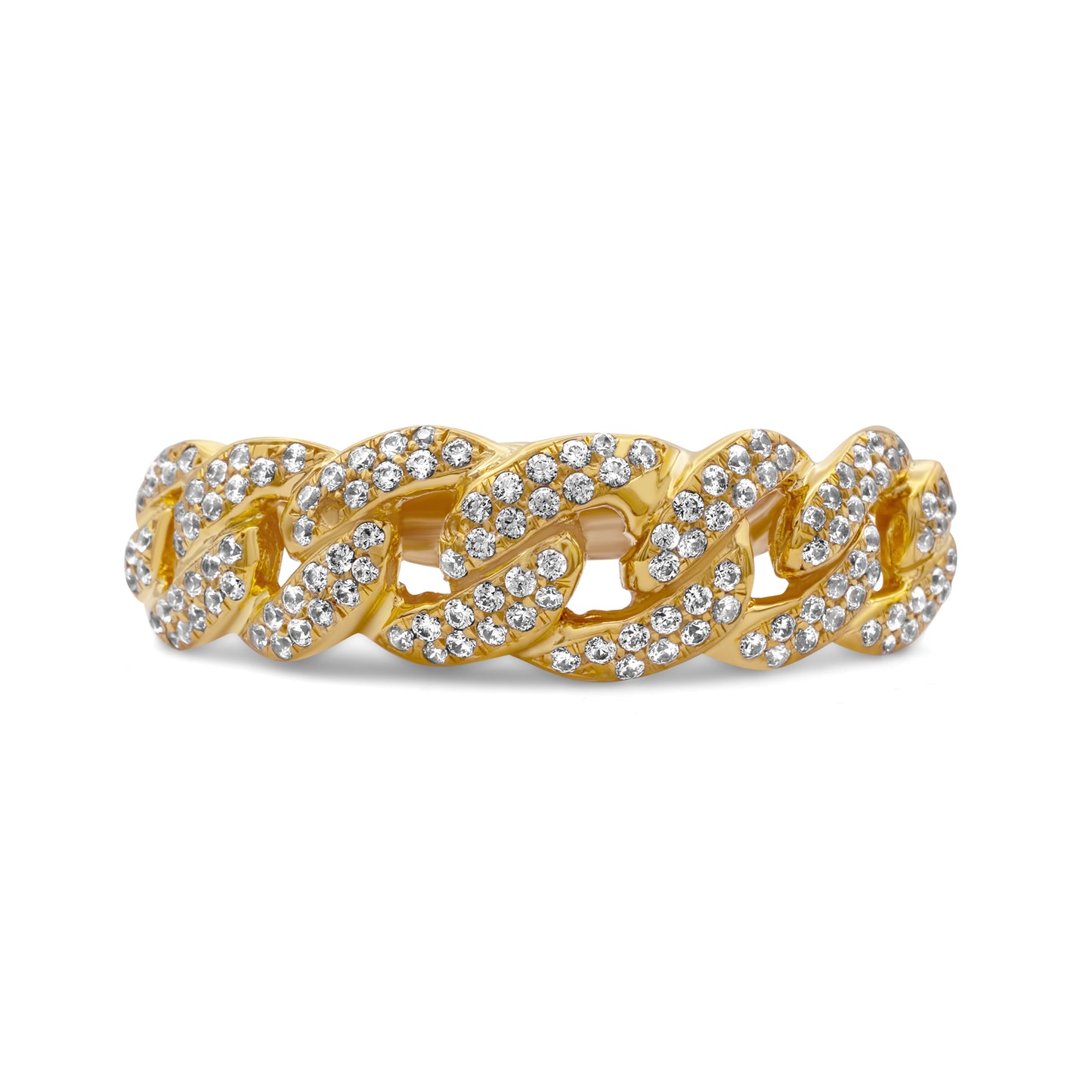 14K Yellow Gold Diamond Cuban (Top) Grill