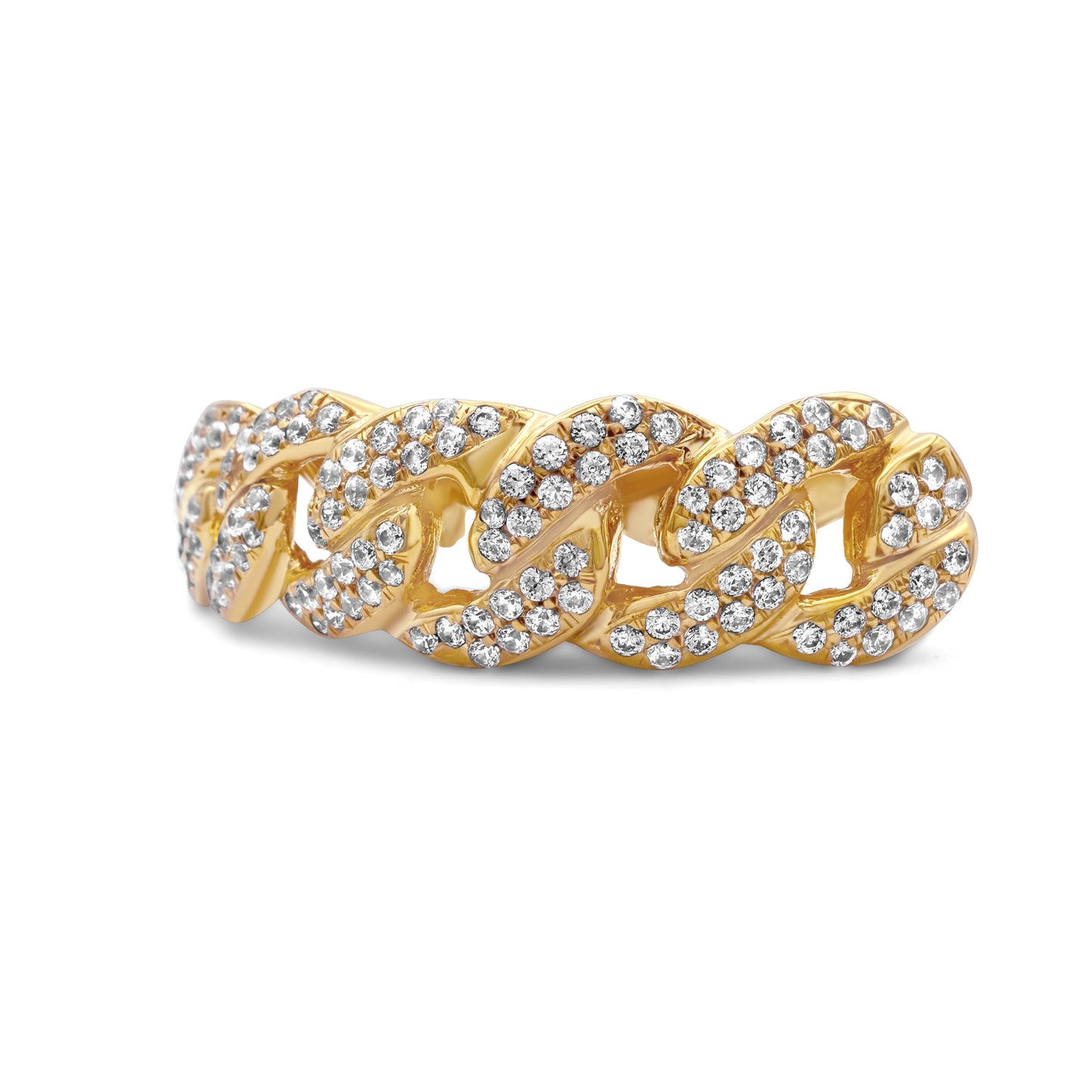 14K Yellow Gold Diamond Cuban (Top) Grill