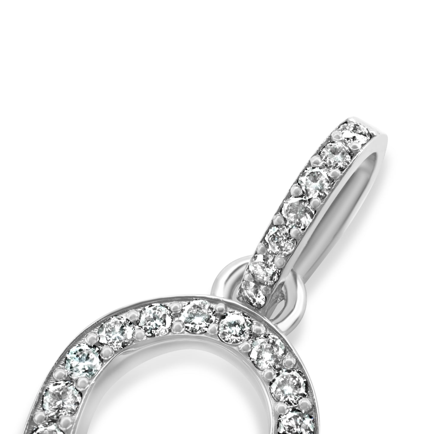 14k White Gold Diamond Leo Zodiac Pendant 0.63 ctw