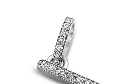 14k White Gold Diamond Sagittarius Zodiac Pendant 0.61 ctw