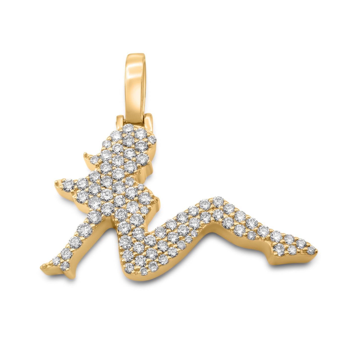 10K Yellow Gold Bada Bing Diamond Pendant 1.35 ctw