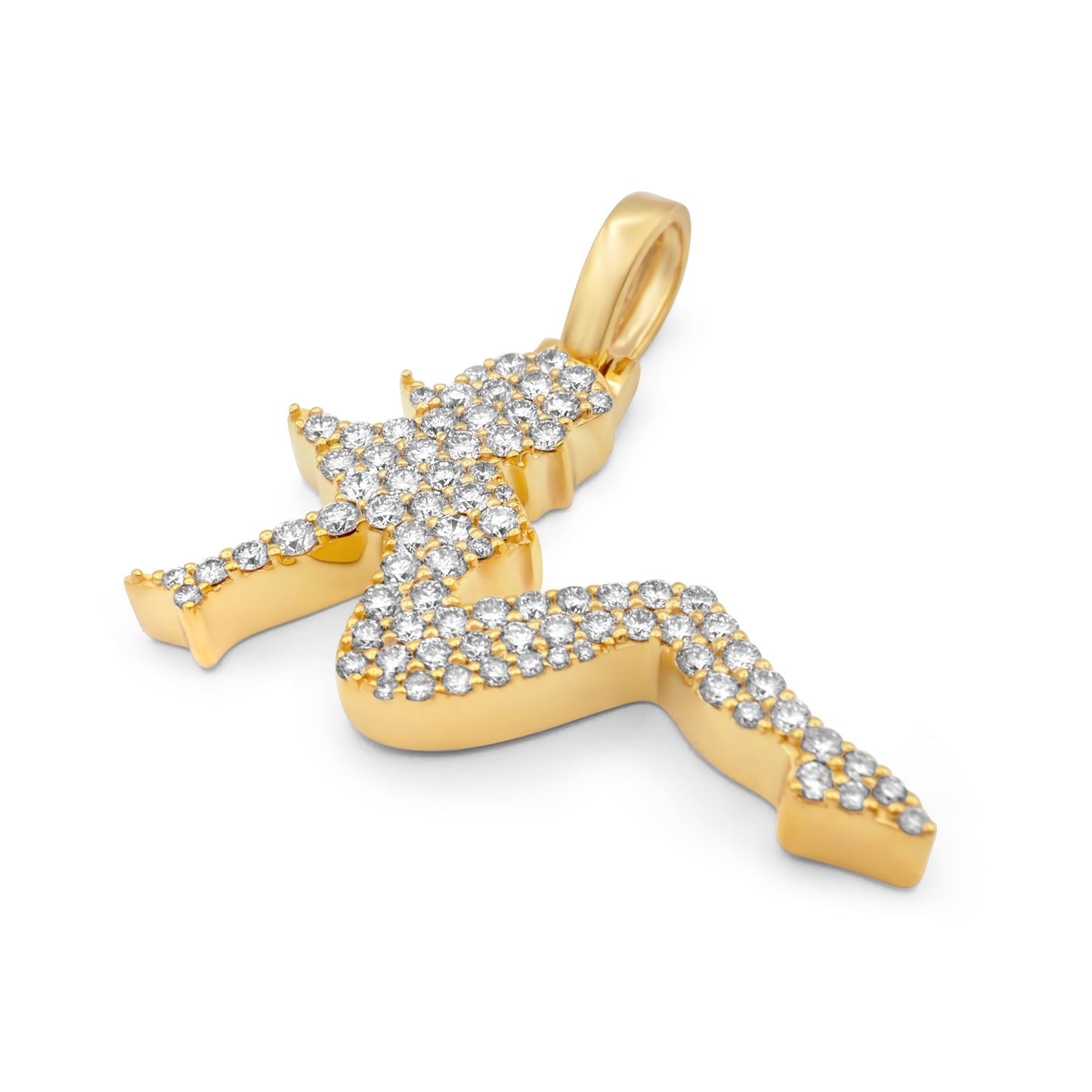 10K Yellow Gold Bada Bing Diamond Pendant 1.35 ctw