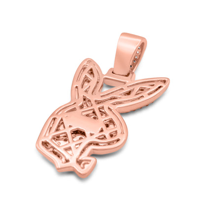 10K Rose Gold Bunny Diamond Pendant 0.80CTW