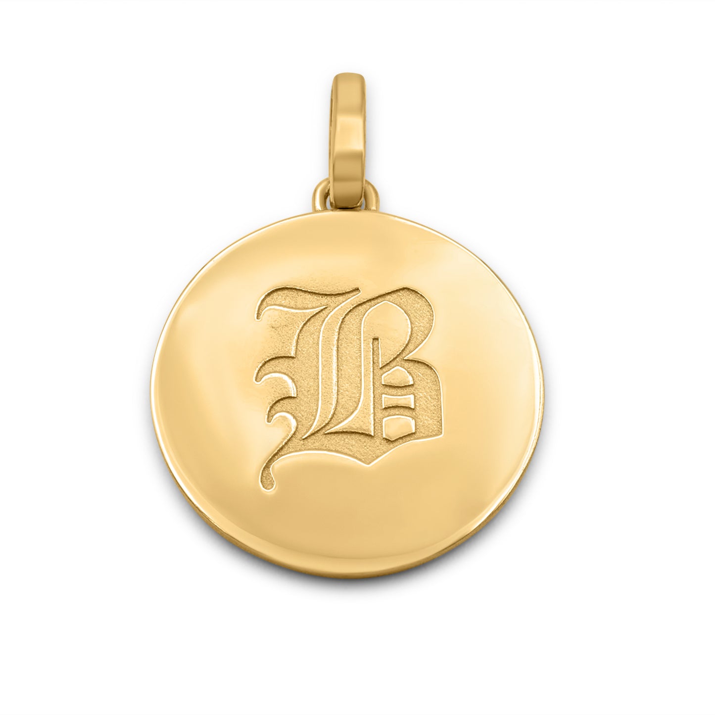 10K Personalized Solid Yellow Gold Letter Pendant