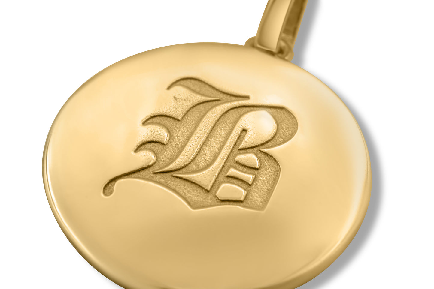 10K Personalized Solid Yellow Gold Letter Pendant