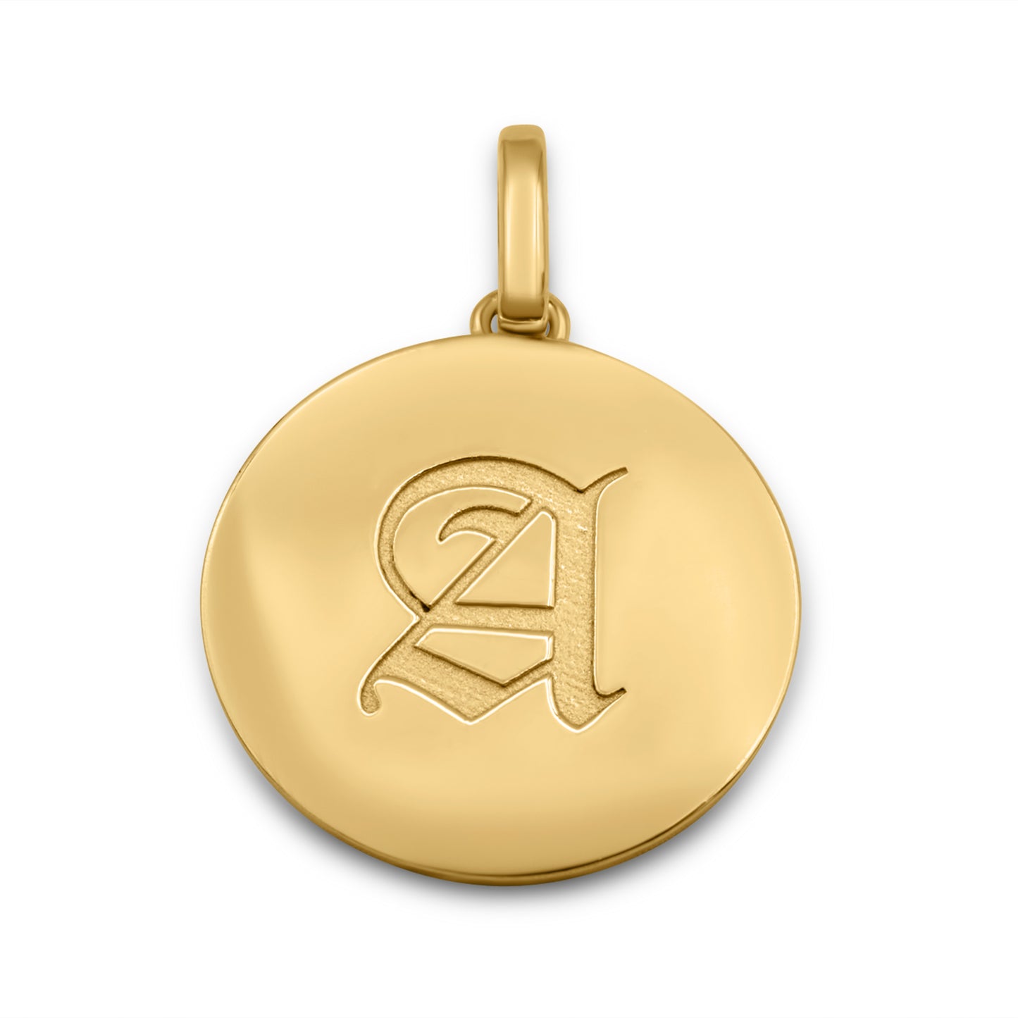 10K Personalized Solid Yellow Gold Letter Pendant