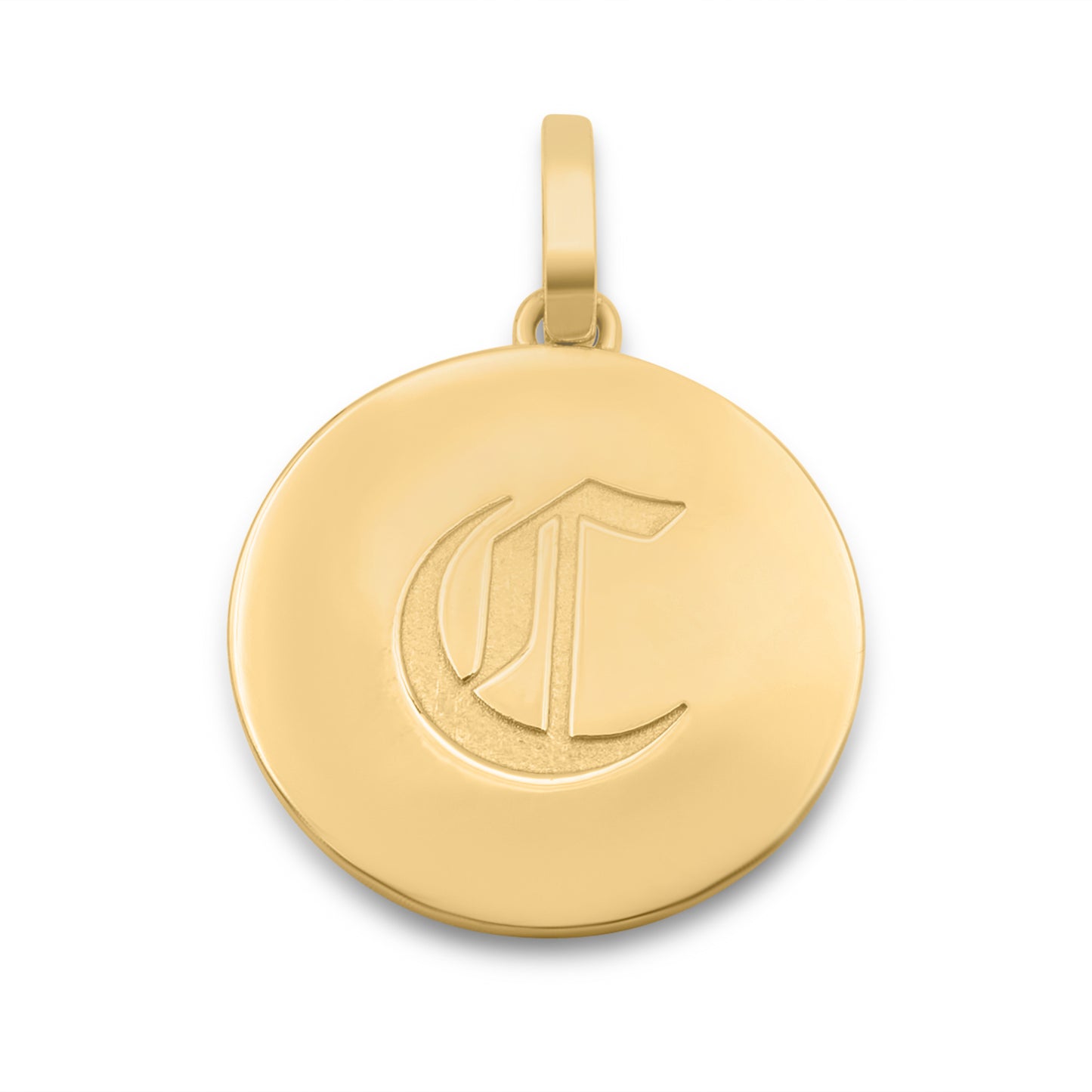 10K Personalized Solid Yellow Gold Letter Pendant