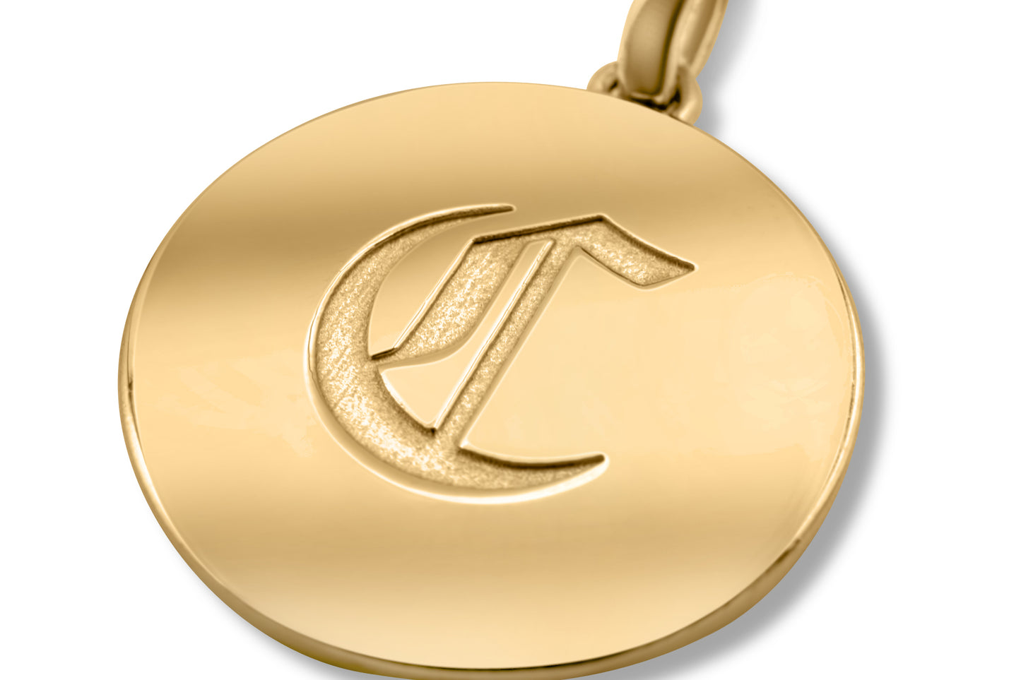 10K Personalized Solid Yellow Gold Letter Pendant