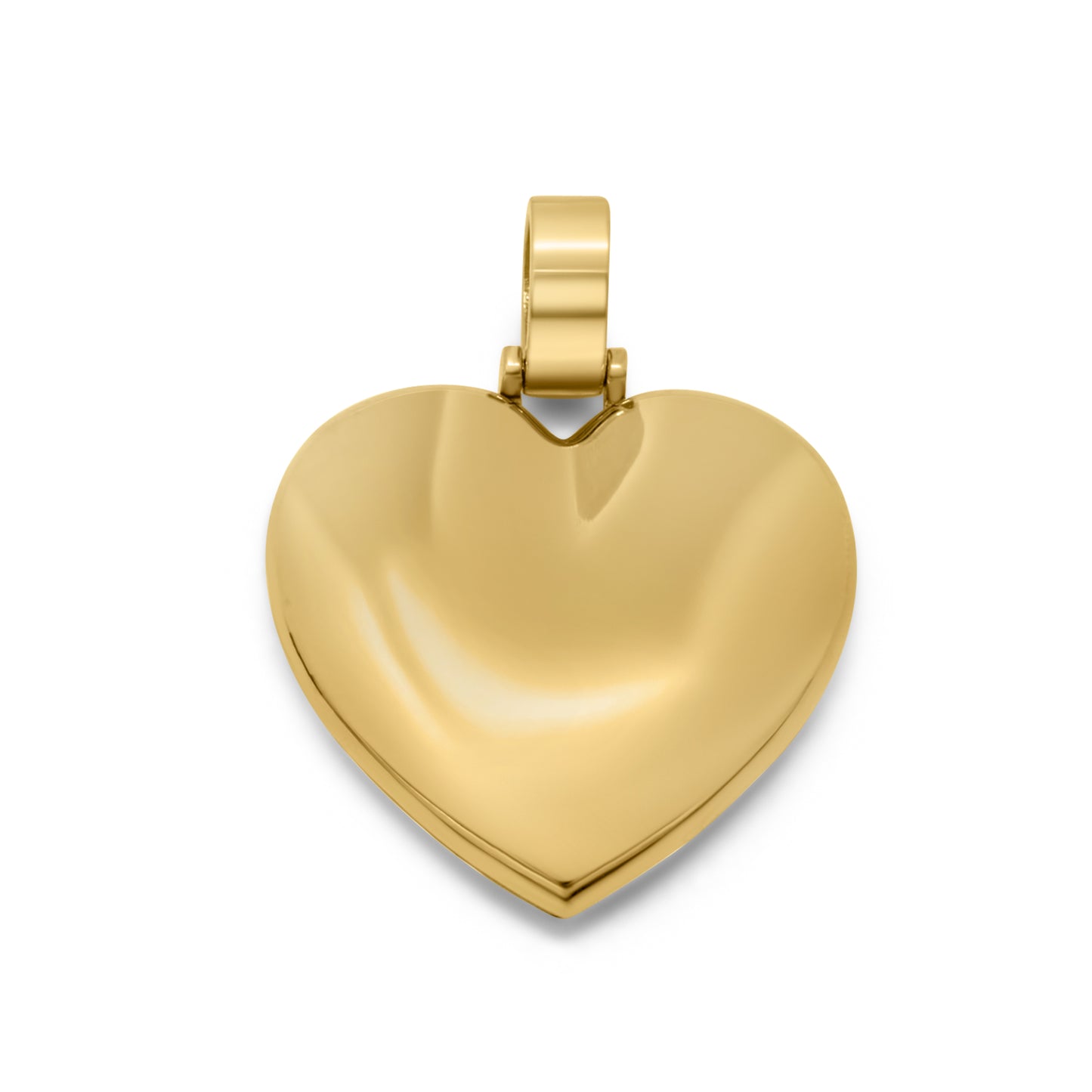 10K Yellow Gold Heart Picture Locket Pendant