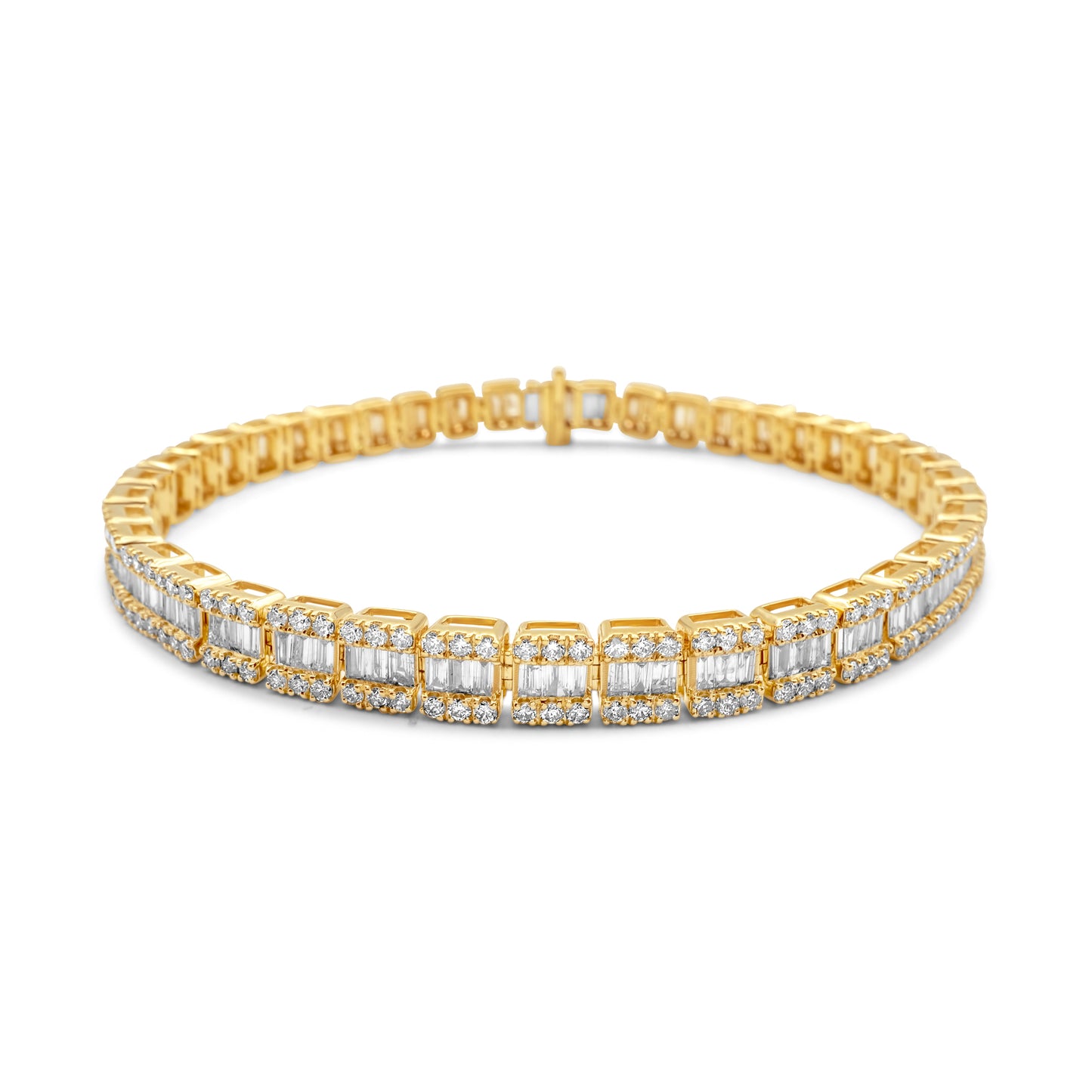 14K Yellow Gold Emerald Bracelet 5.69 CTW