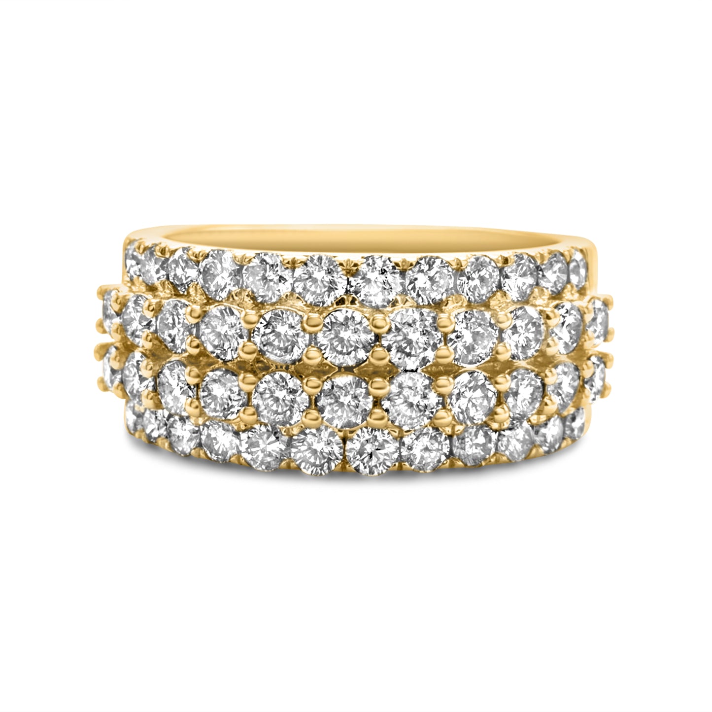 10k Yellow Gold Diamond Band Ring 2.50 ctw