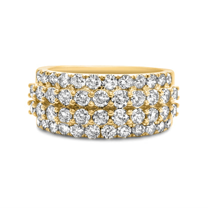 10k Yellow Gold Diamond Band Ring 2.50 ctw