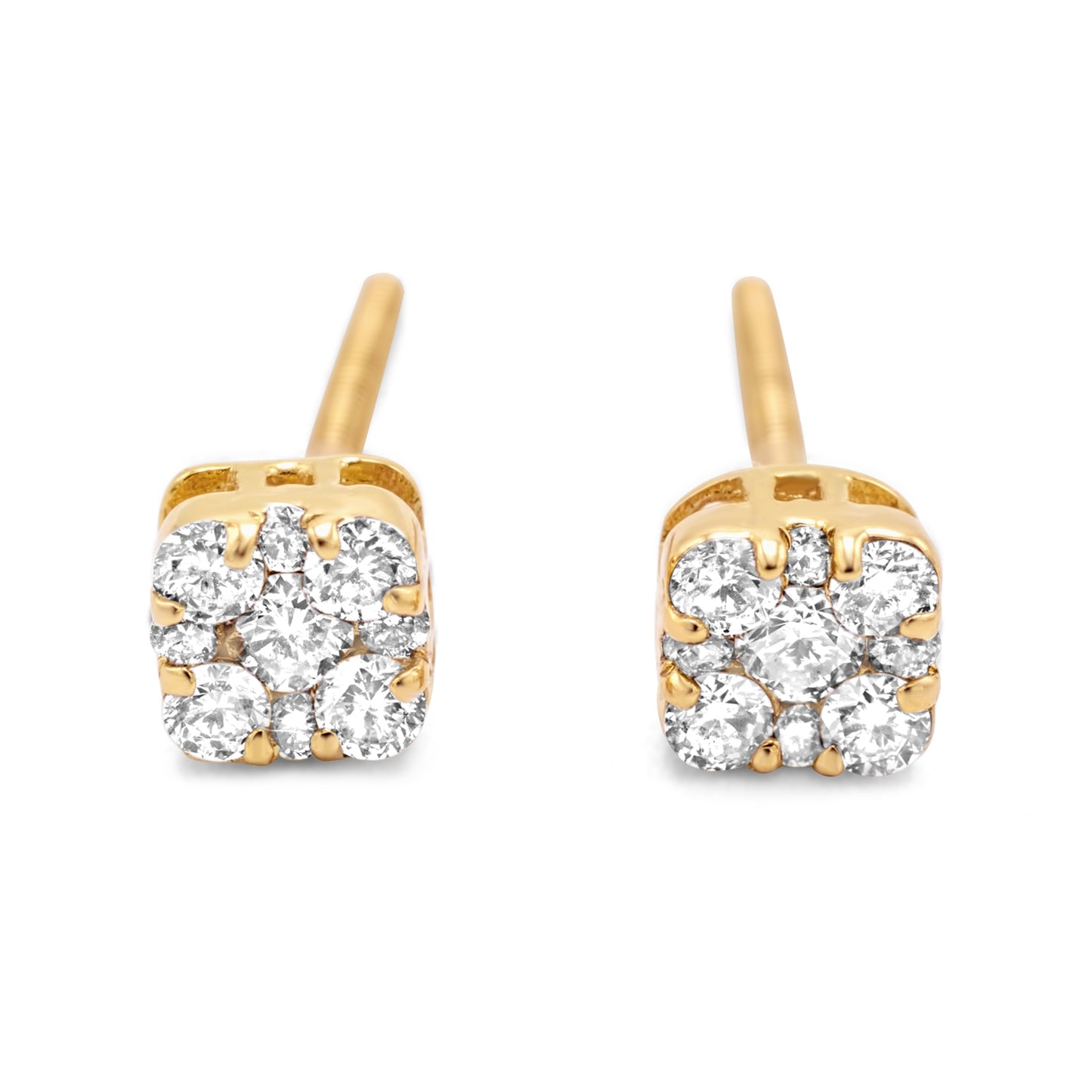 10K Yellow Gold Diamond Earrings 0.25ctw