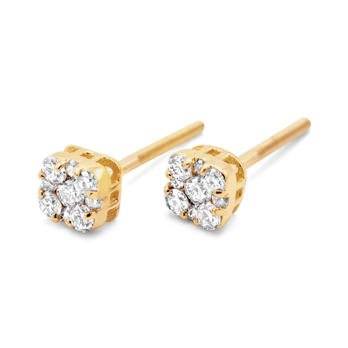 10K Yellow Gold Diamond Earrings 0.25ctw