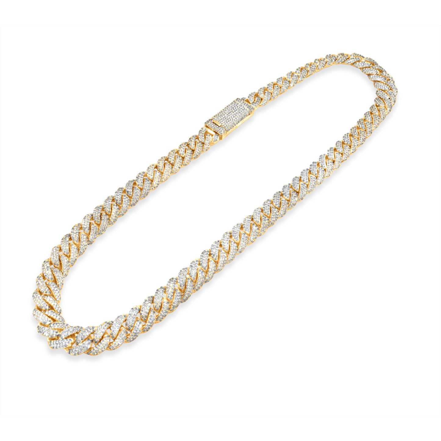 10k Solid Gold Diamond Cuban Chain 14.5mm 32.00ctw